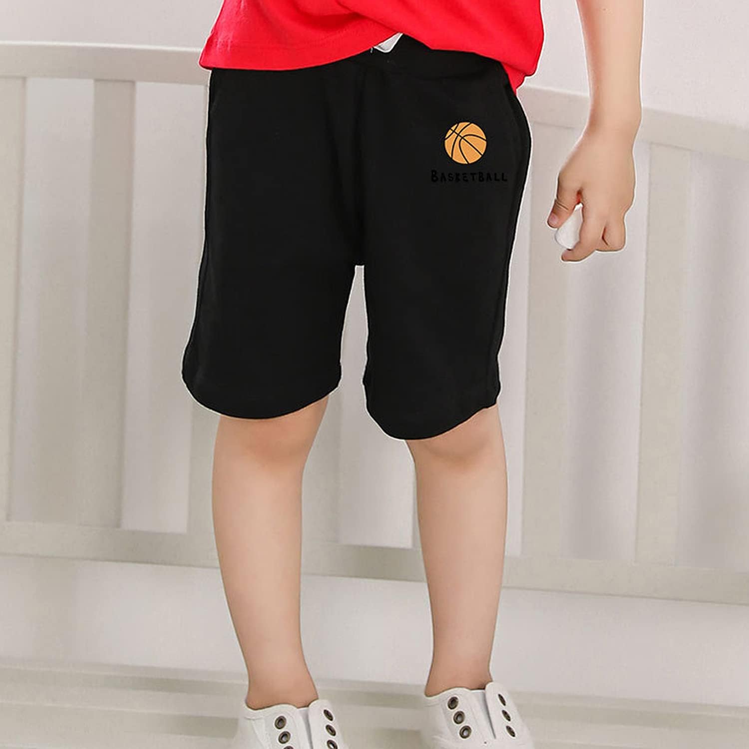 EISHOW 2-Pack Fun Basketball Shorts for Babies