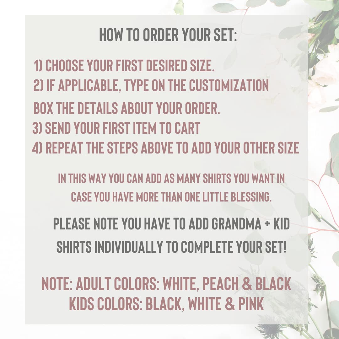 Handmade Grandparent Matching Shirts