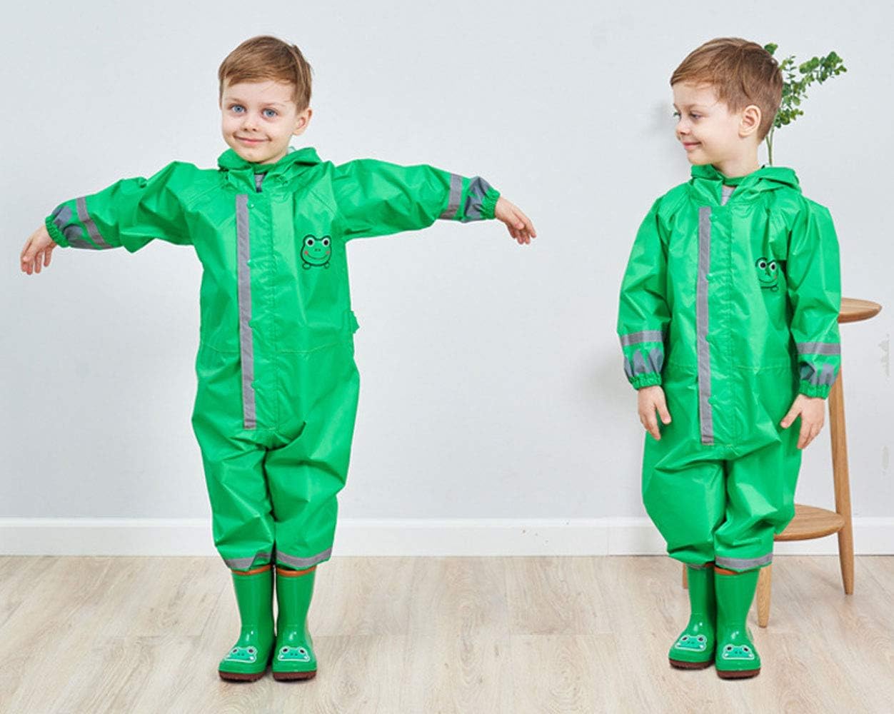 Durable Fun Rainsuit for Kids Waterproof Reflective Outdoor Rain Coat