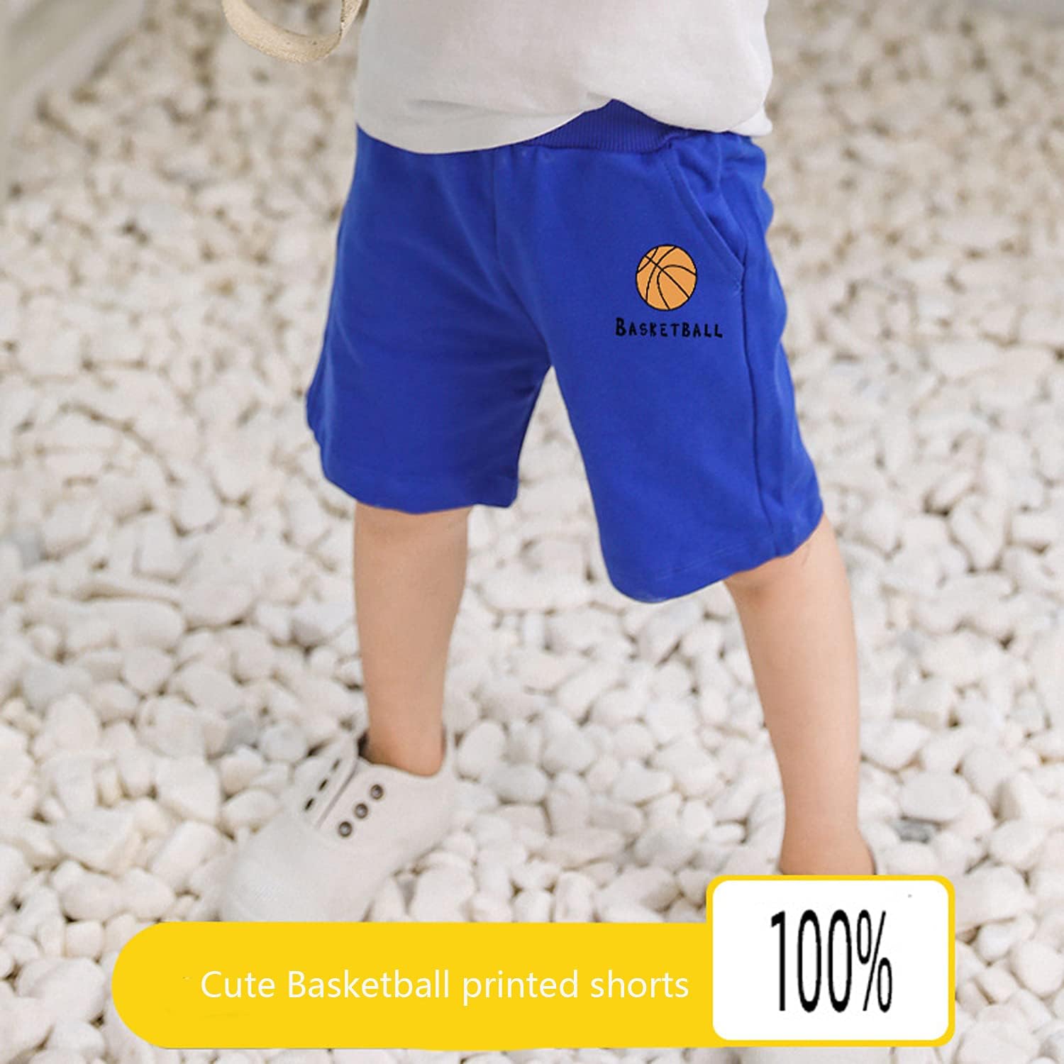 EISHOW 2-Pack Fun Basketball Shorts for Babies