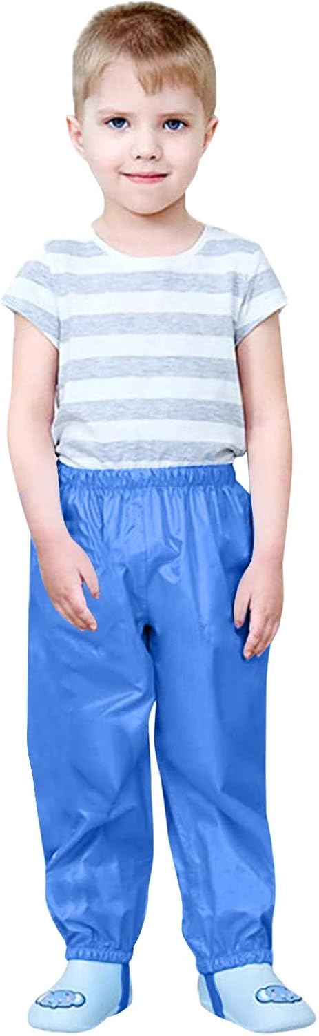 Kids Waterproof Rain Pants - Boys Girls - Hiking Trousers