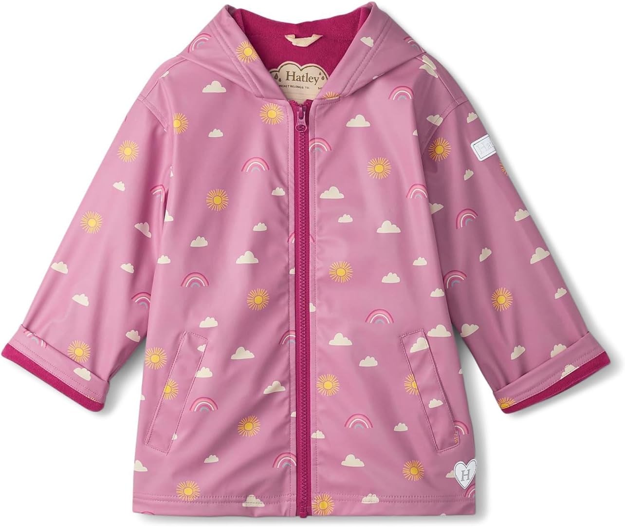Water-Resistant Zip-Up Rain Jacket