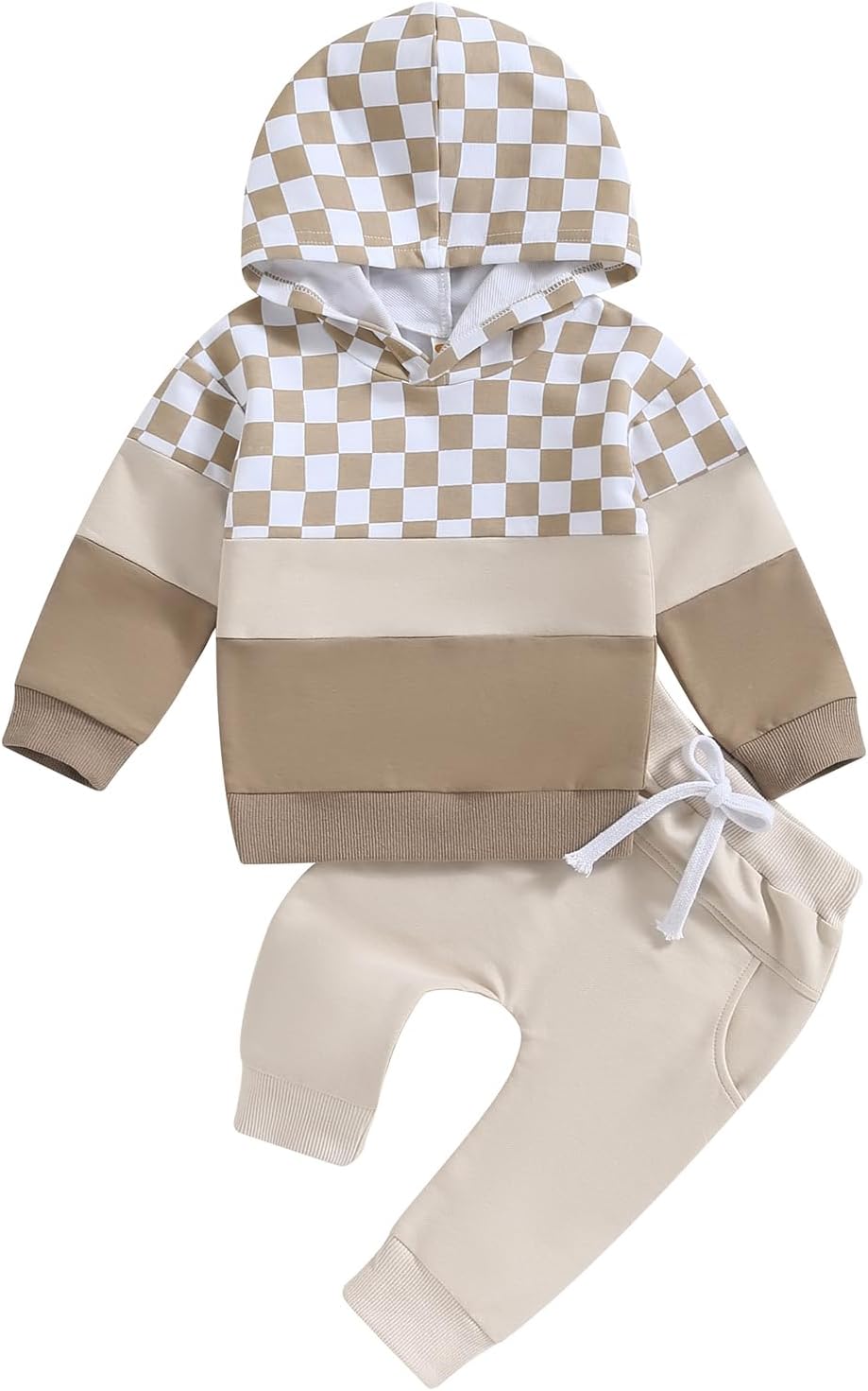 Amiblvowa Toddler Boys Color-Block Clothing Set