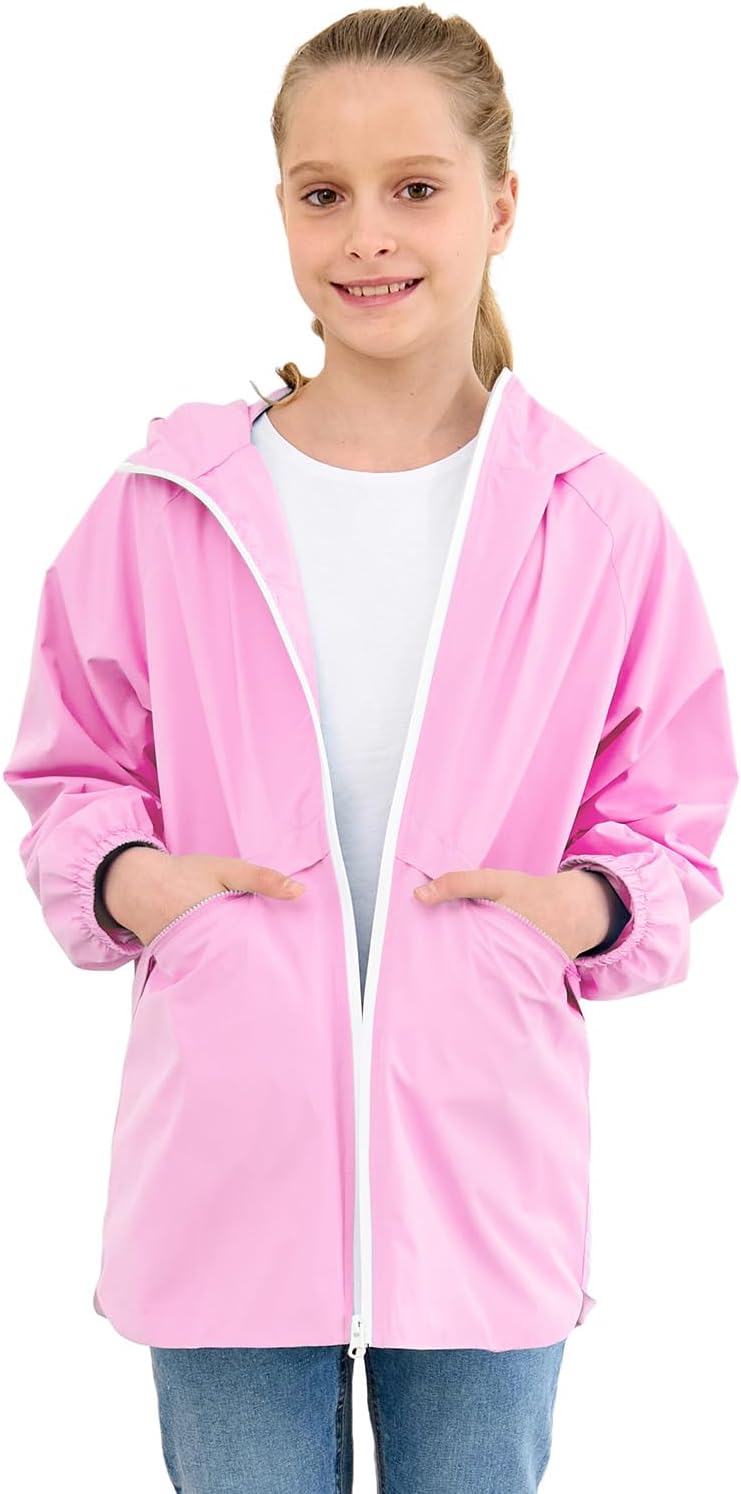 MODAFANS Waterproof Lined Hooded Rain Jacket