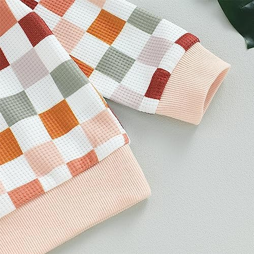 Checkered Toddler Fall Winter Outfit Set