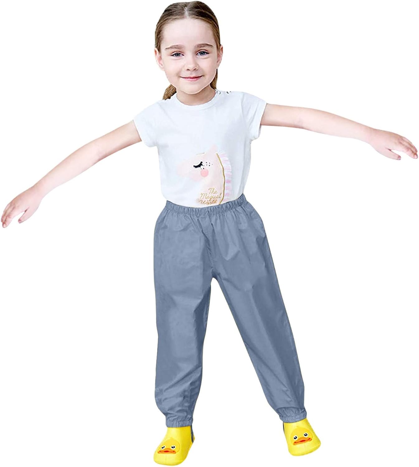 Kids Lightweight waterproof rain pants for toddlers mudproof hiking trunks