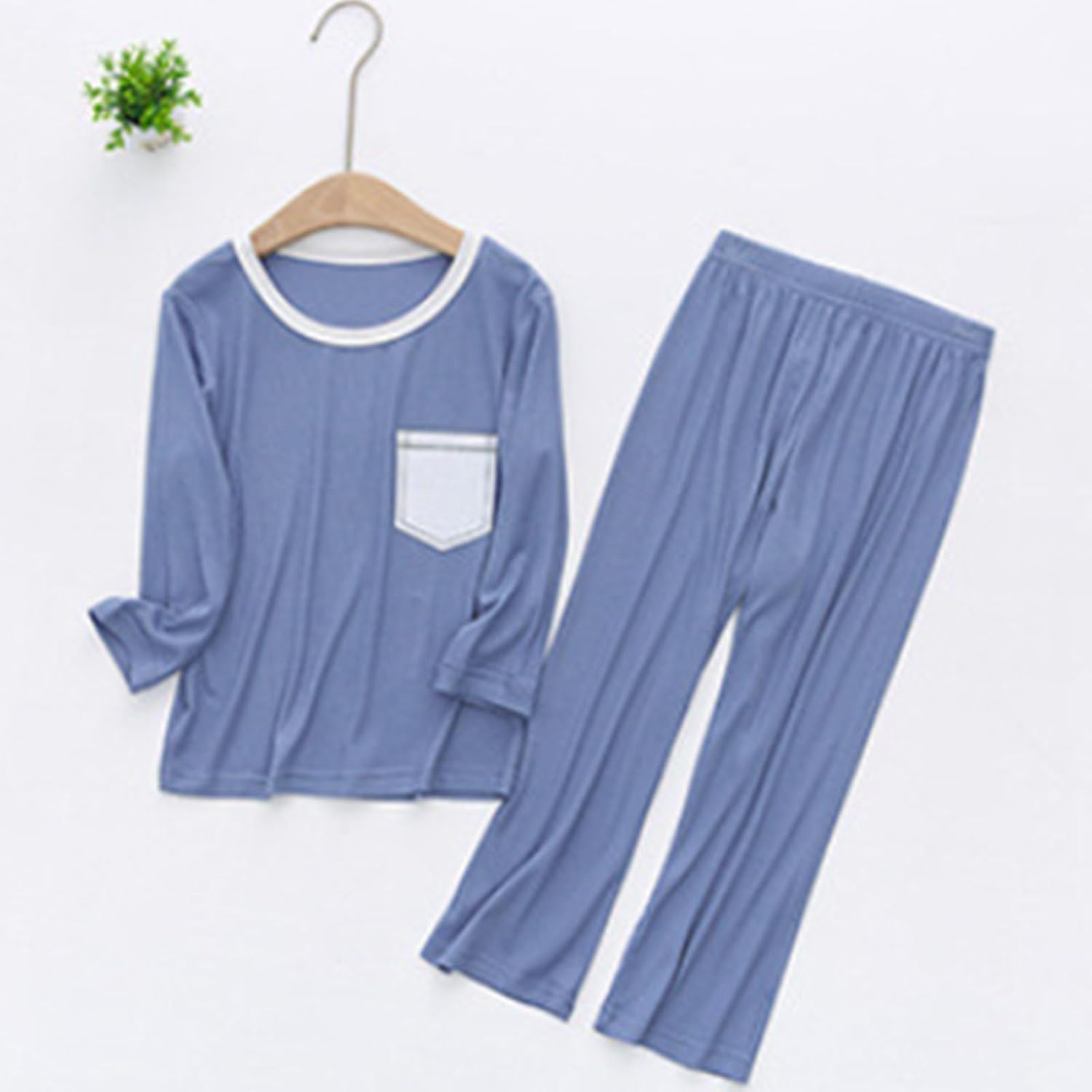 Unisex Spring Set - Long Sleeve Pullover Soft Outfits for Sleep Play