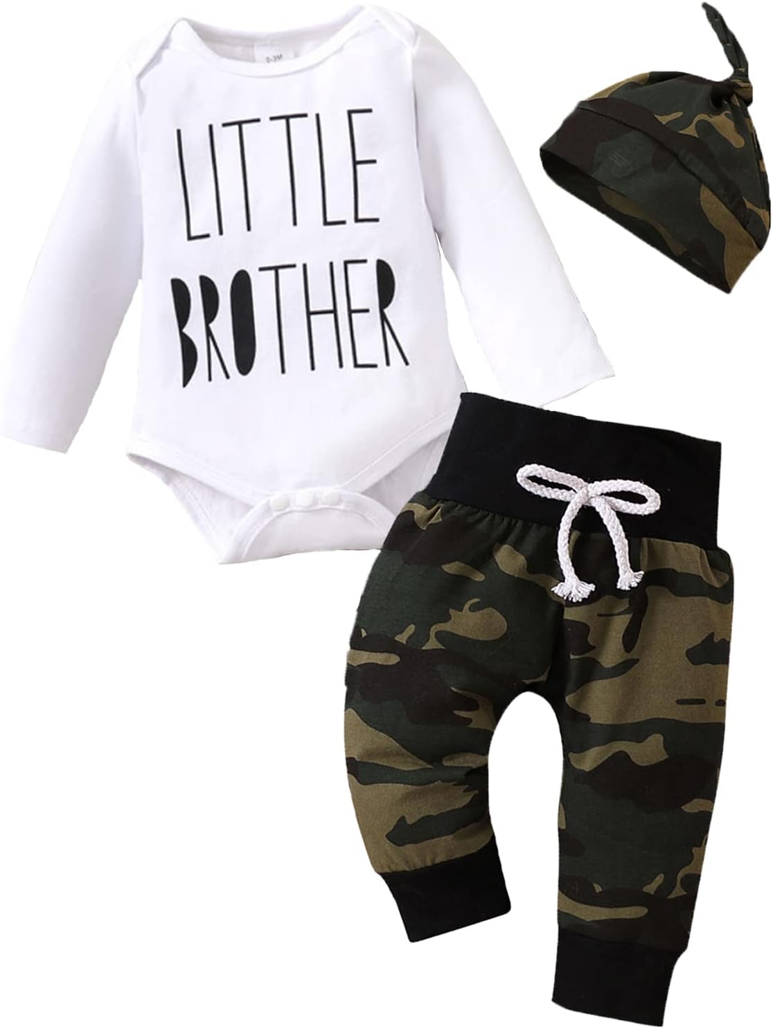 Camouflage romper set for baby boys