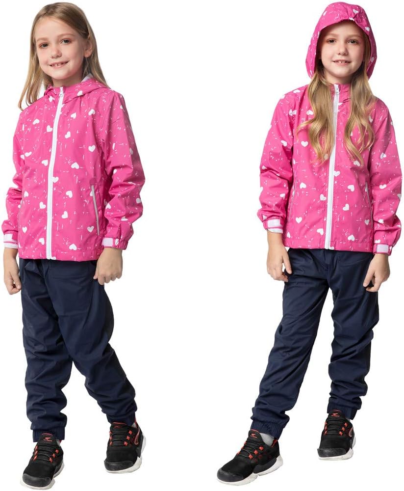 Hiheart Girls Lightweight Hooded Jackets