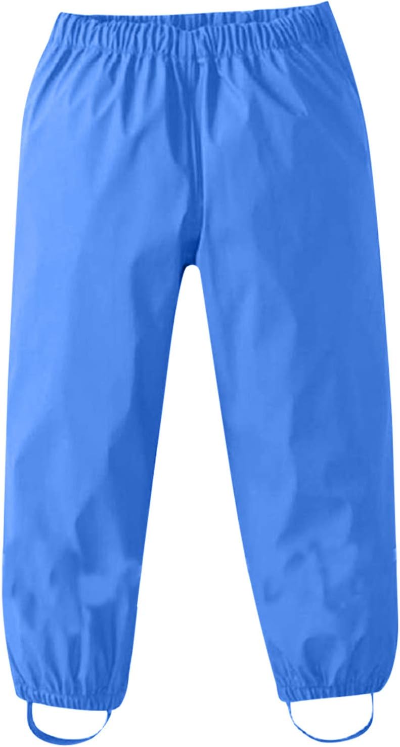 Kids Waterproof Rain Pants - Boys Girls - Hiking Trousers
