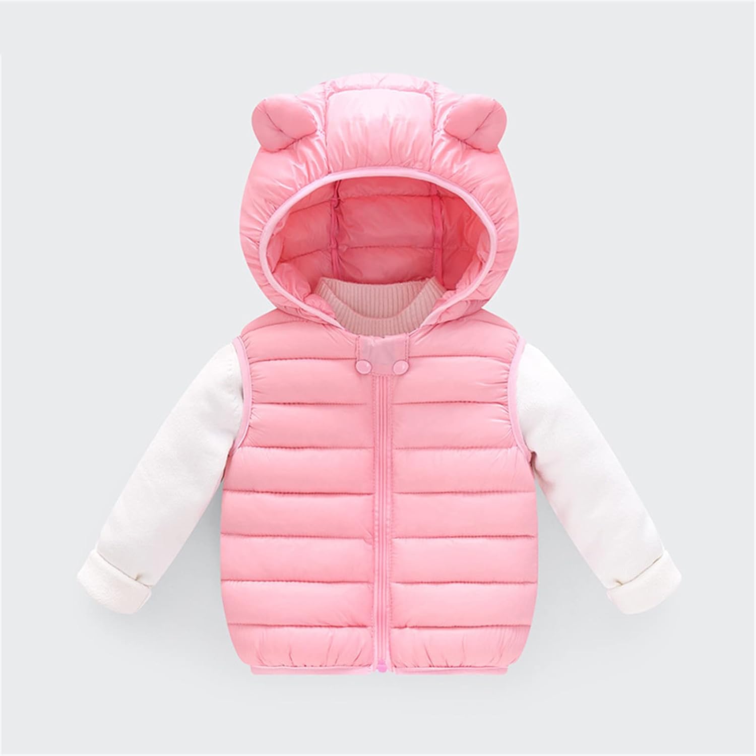 Cartoon Bear Ears Puffer Vest