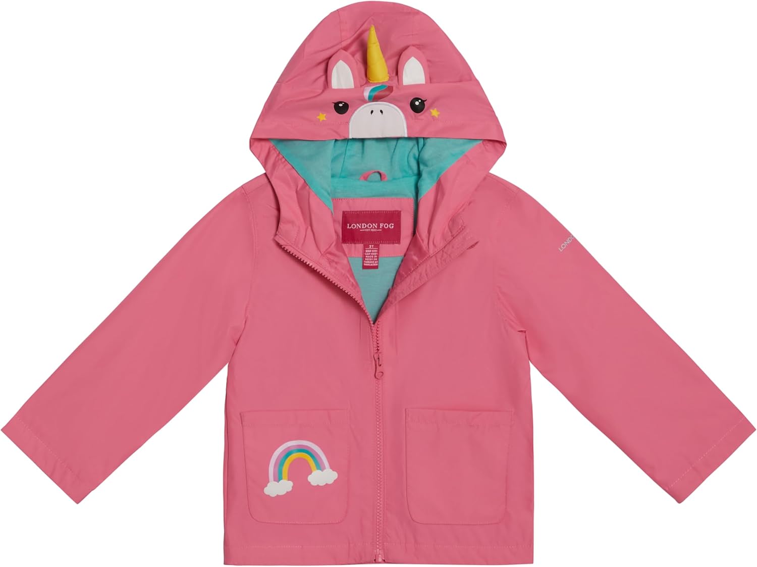 Stylish Pink Unicorn Rain Jacket Kids waterproof and fun