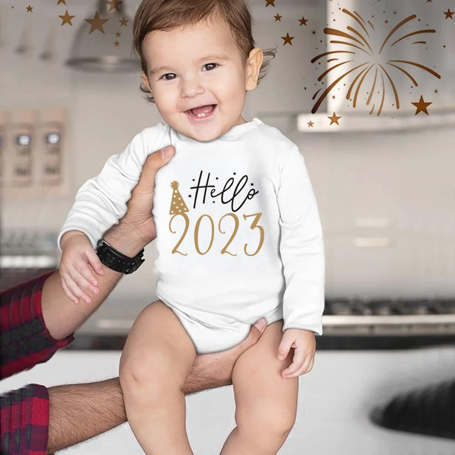Newborn New Year Romper Jumpsuit conscientiabel