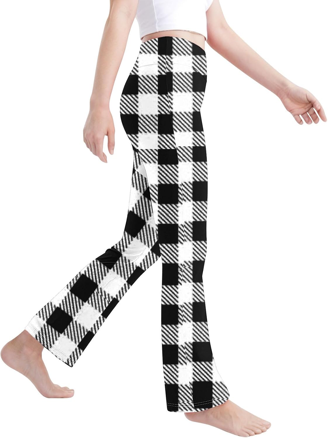 Plaid Comfort Yoga Pants for Kids