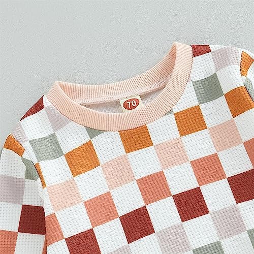 Checkered Toddler Fall Winter Outfit Set