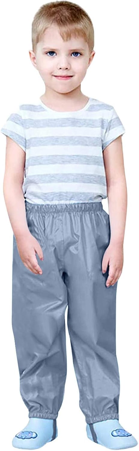 Kids Lightweight waterproof rain pants for toddlers mudproof hiking trunks