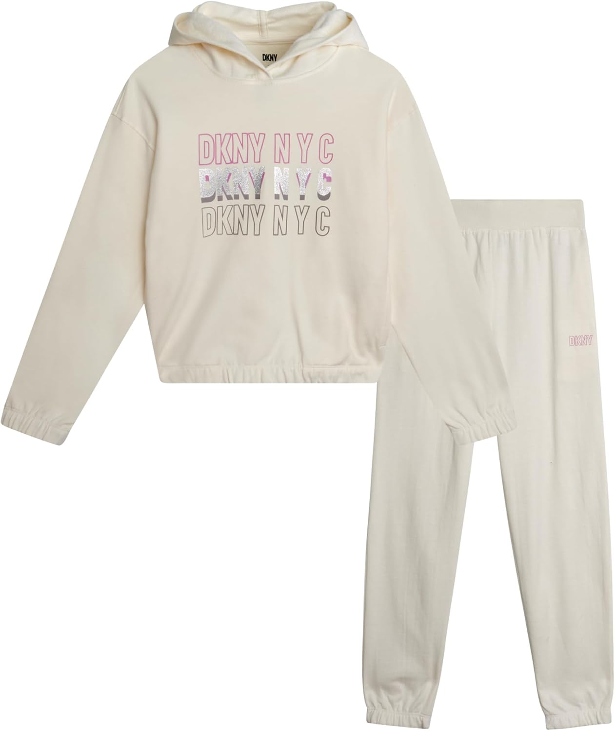 DKNY Girls Fleece Set Cozy Matching