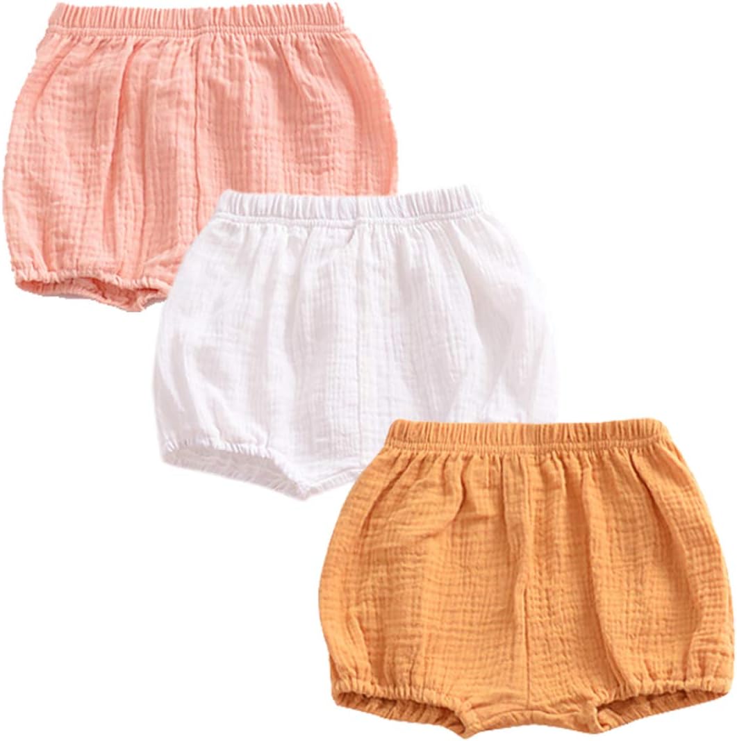 EISHOW 3-Pack Soft Ruffle Summer Harem Shorts for Kids