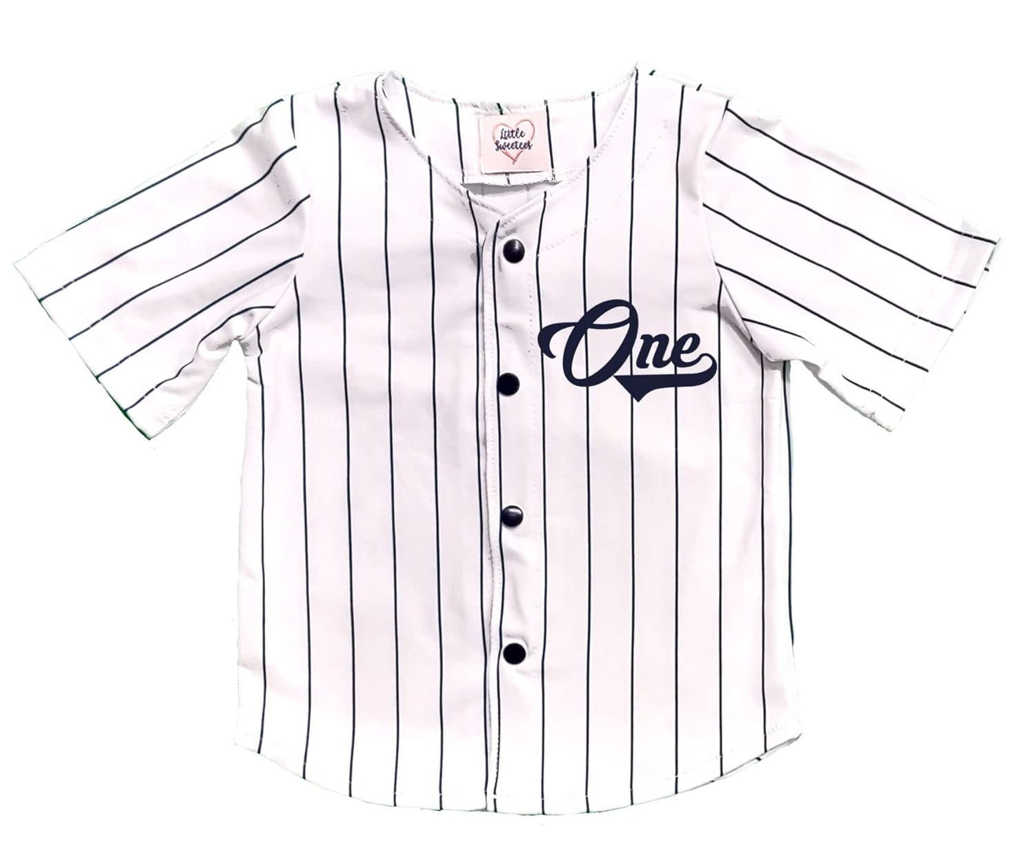 Handmade Personalized First Birthday Baseball Uniform Navy Blue Pinstriped Jersey Pants Set
