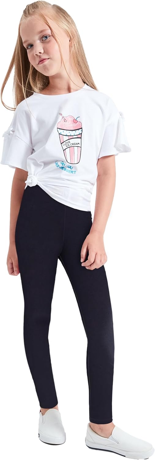 LUouse Cute Printed Leggings for Girls