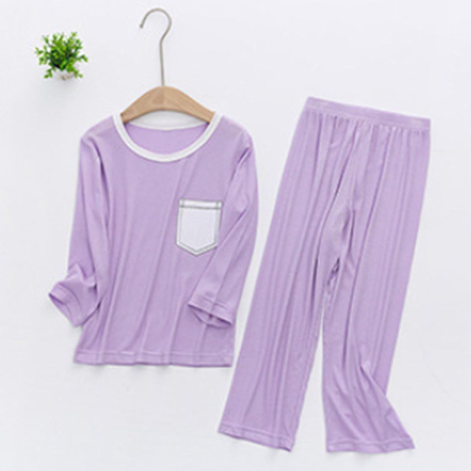 Unisex Spring Set - Long Sleeve Pullover Soft Outfits for Sleep Play