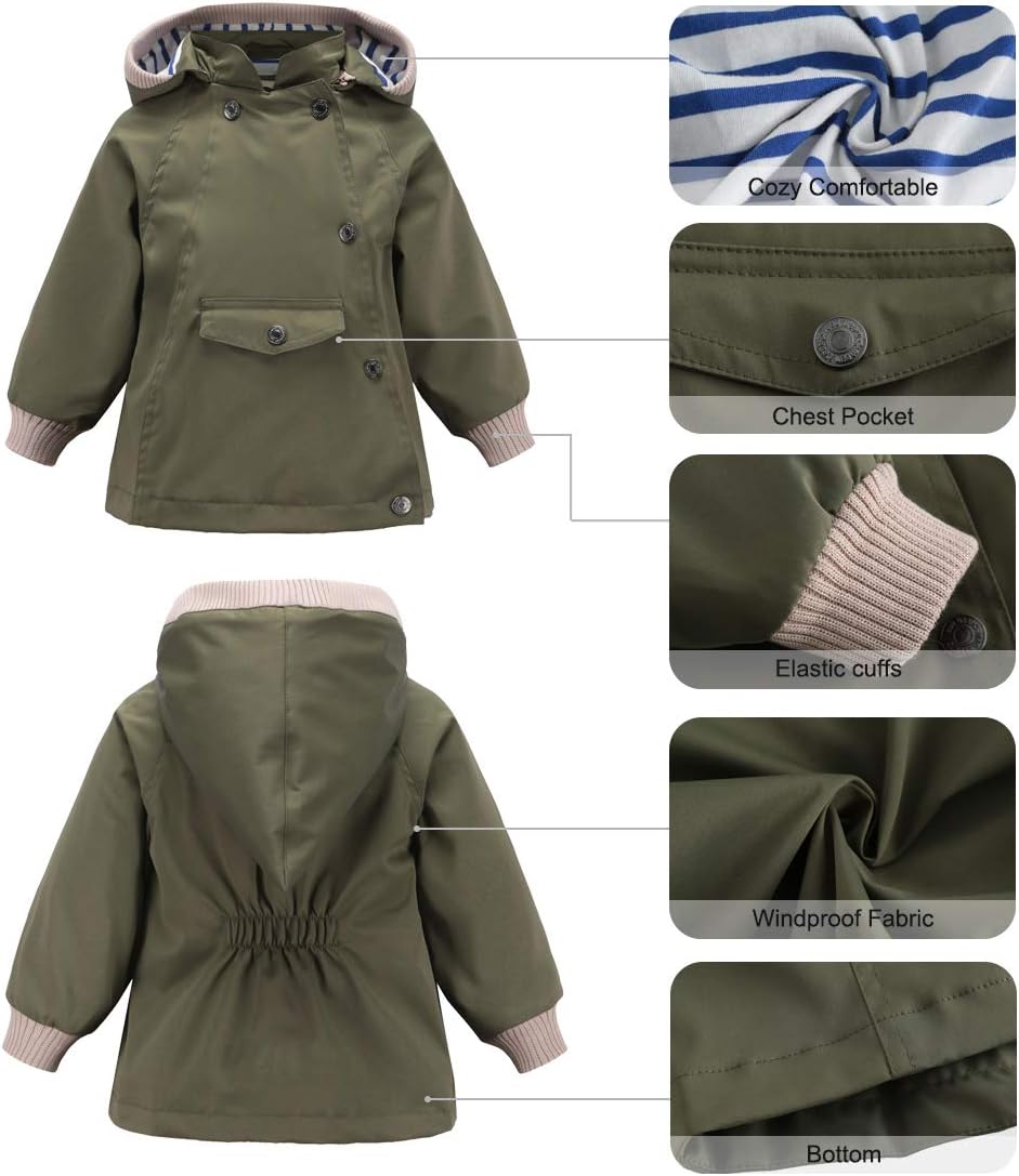 ACESTAR waterproof rain jacket for kids