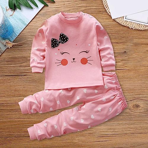BABY GIRL ANIMAL PRINT OUTFIT SET - LONG SLEEVE TOPS PANTS