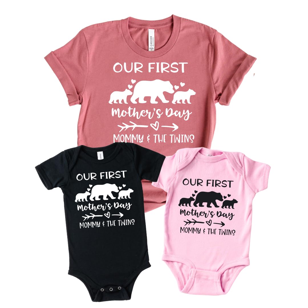 Matching Mommy Me Bodysuits for Twins