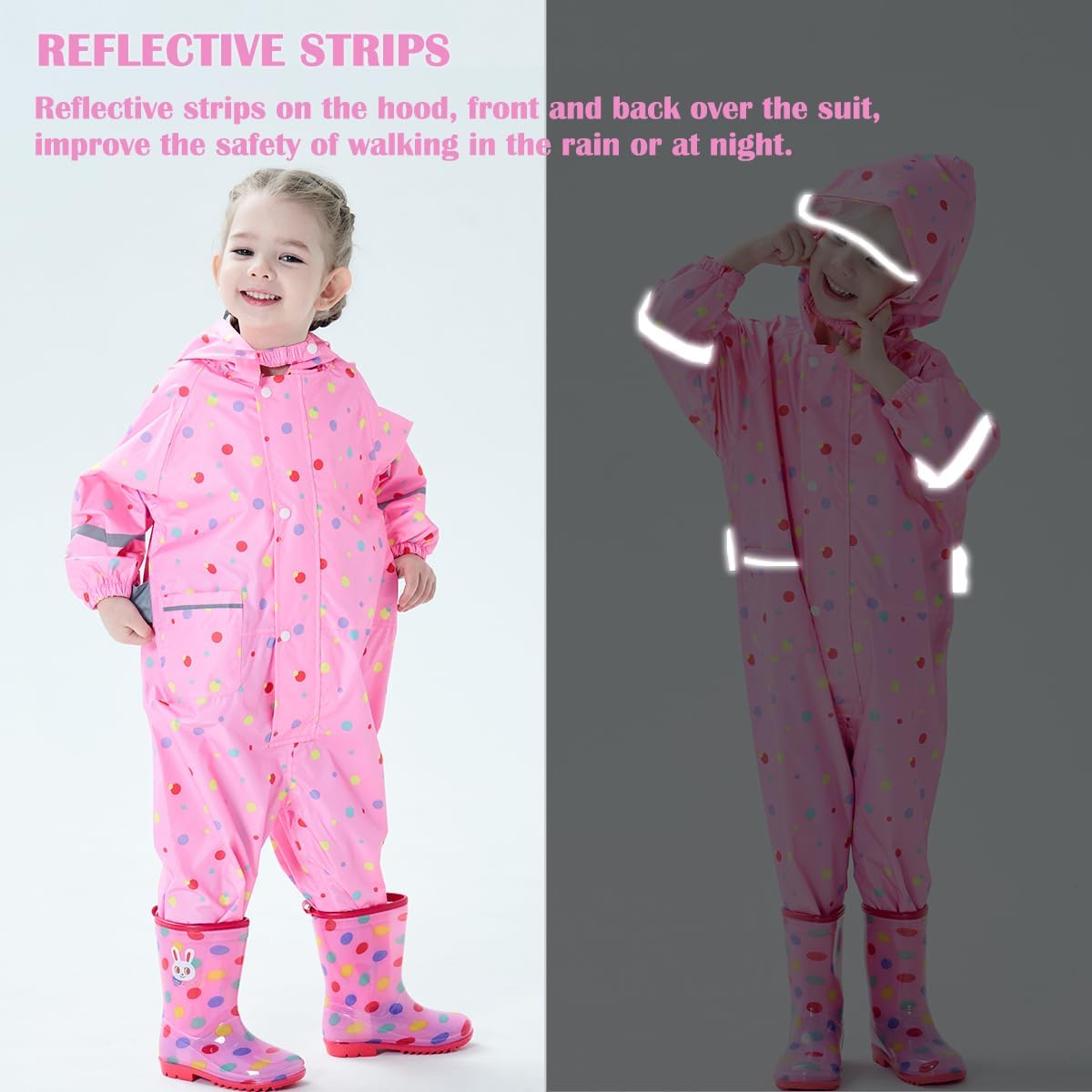 Fewlby toddler rain jacket waterproof
