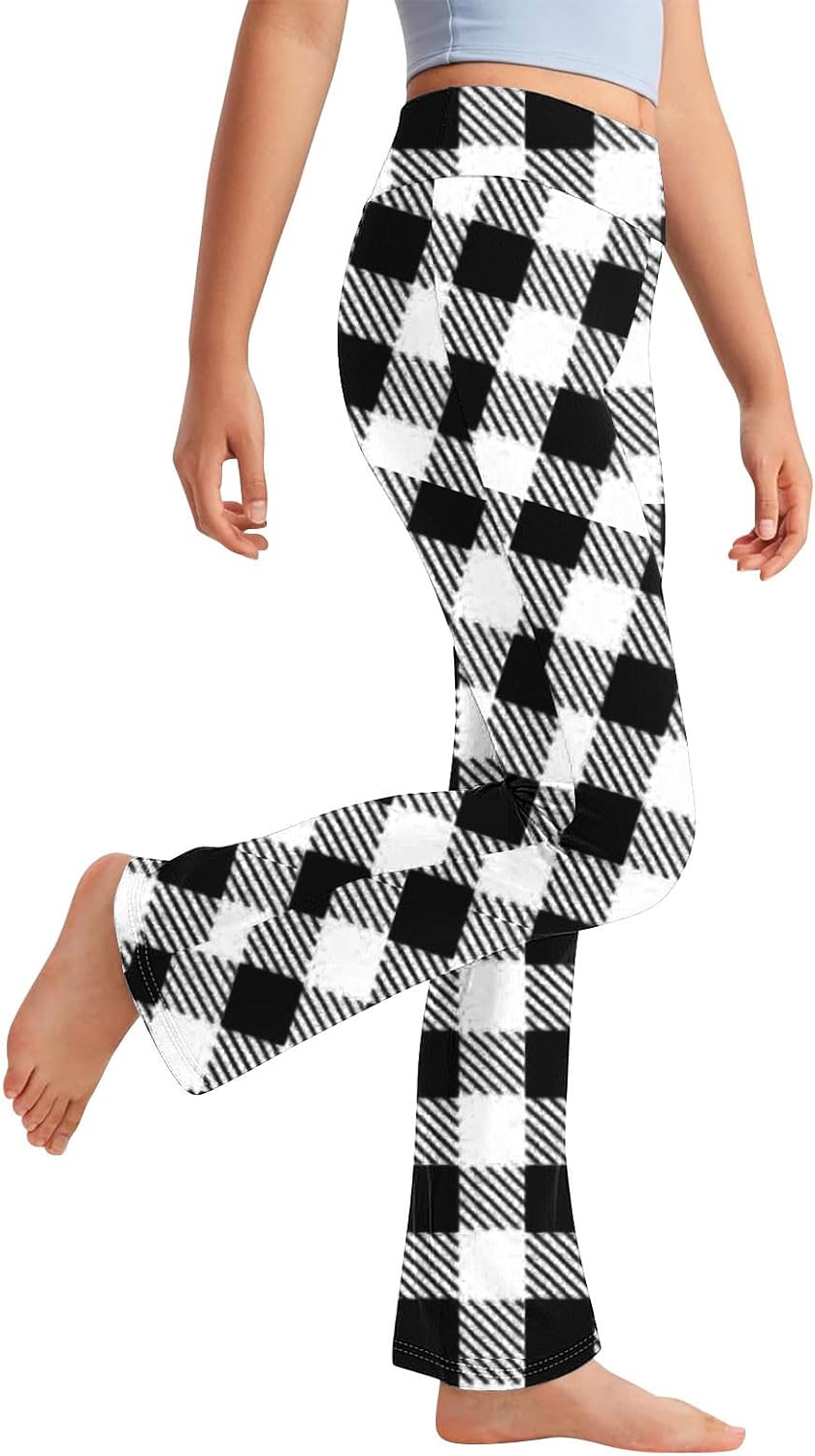 Plaid Comfort Yoga Pants for Kids