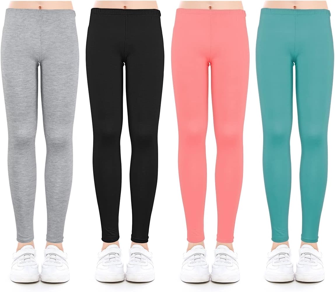 ZukoCert Girls Soft athletic leggings 4-12 years