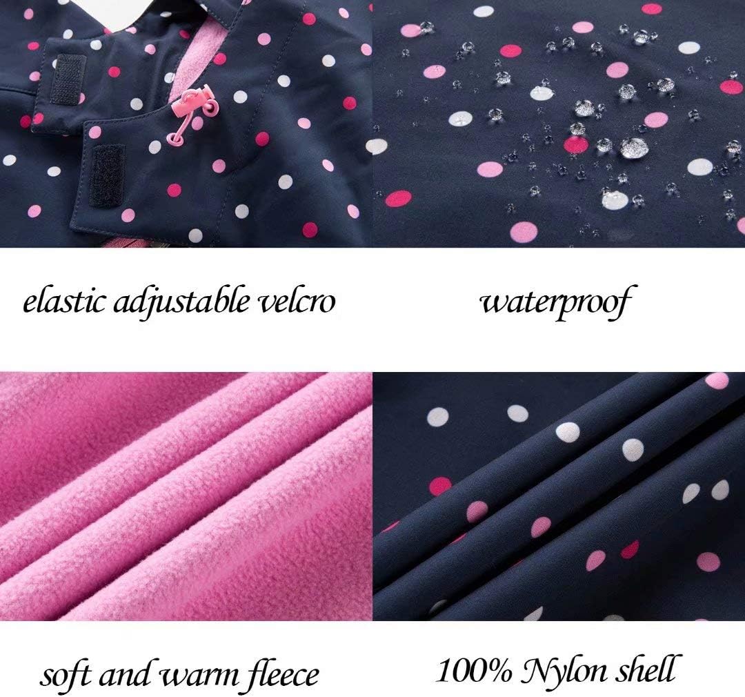 MGEOY Boys Girls Lightweight Waterproof Rain Coats for Kids - Windproof Water Repellent