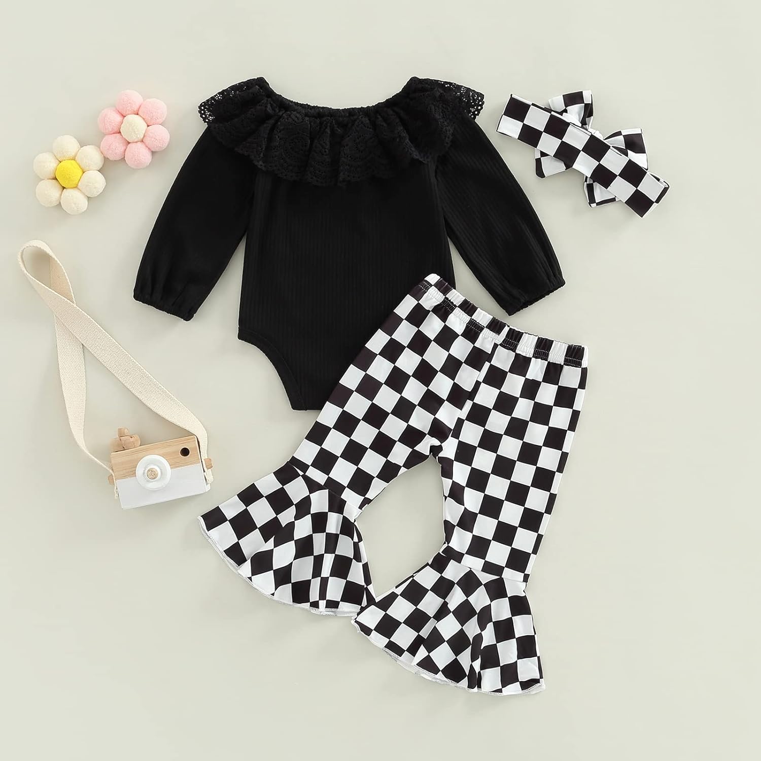 Cute Baby Girl Romper Set - FallWinter Outfits