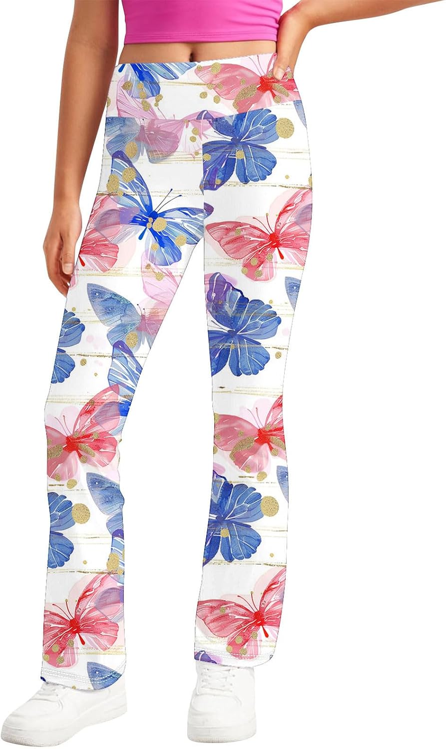 Floral Printed Yoga Pants for Toddler Girls