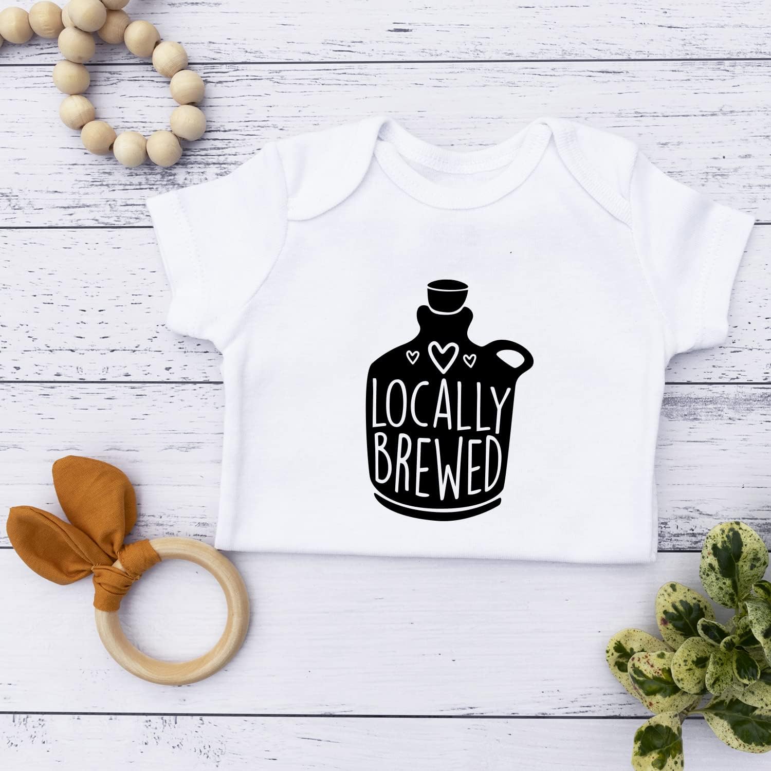 Printique Organic GOTS Certified Baby Onesie for 0-18 Months Trendy Cozy