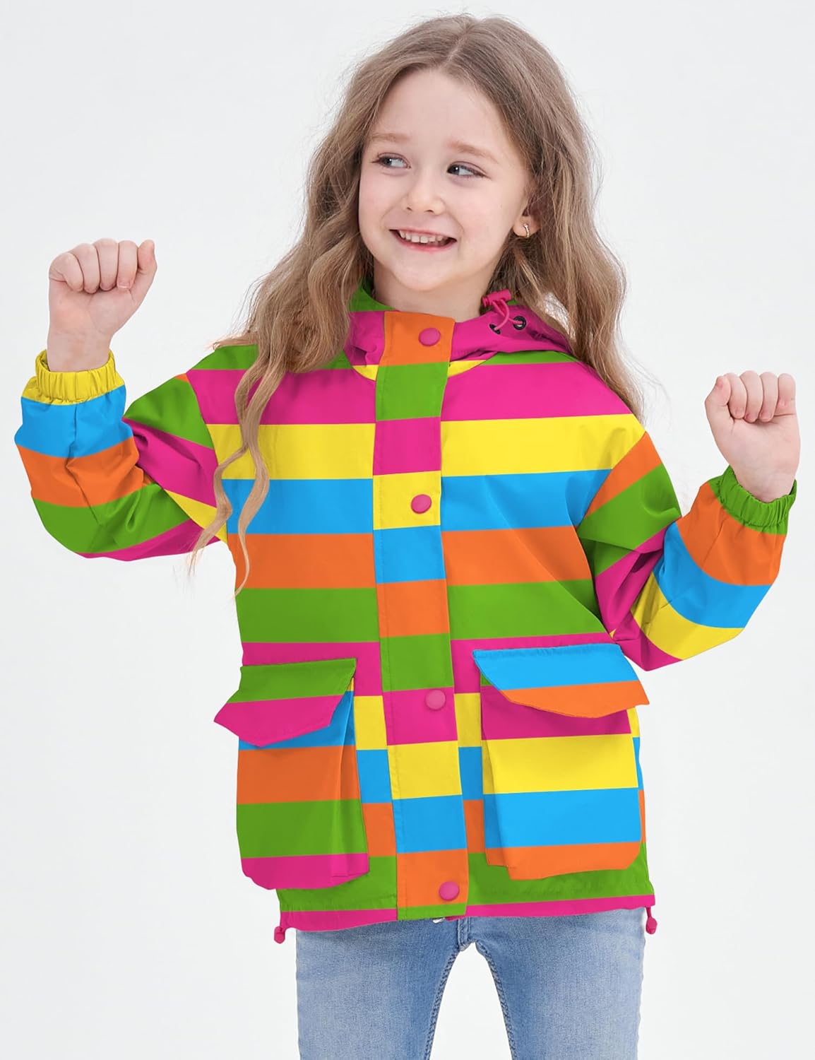 Avoogue Toddler Rain Jacket for Boys Girls - Waterproof Windproof
