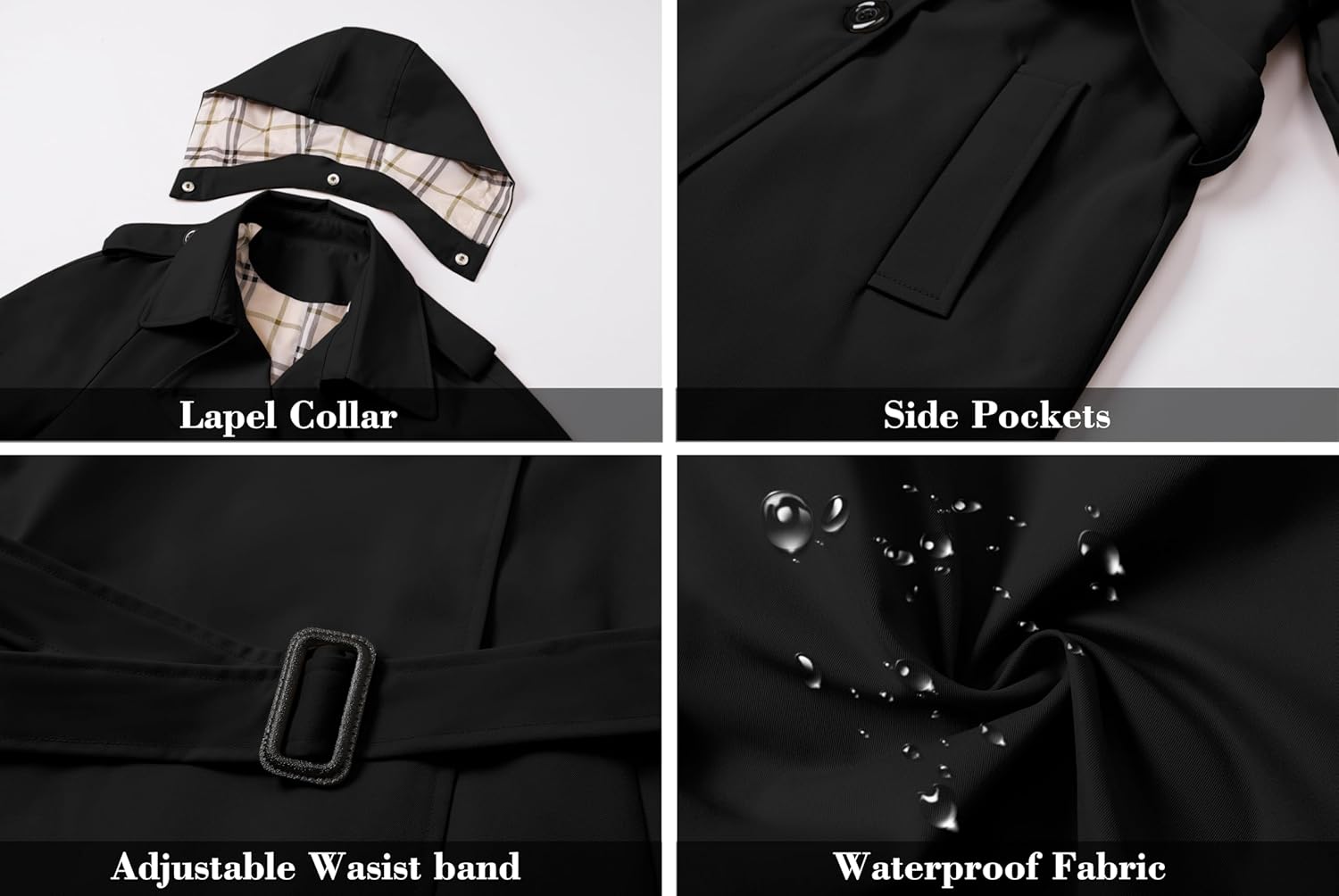 Girls Womens Waterproof Rain Jacket