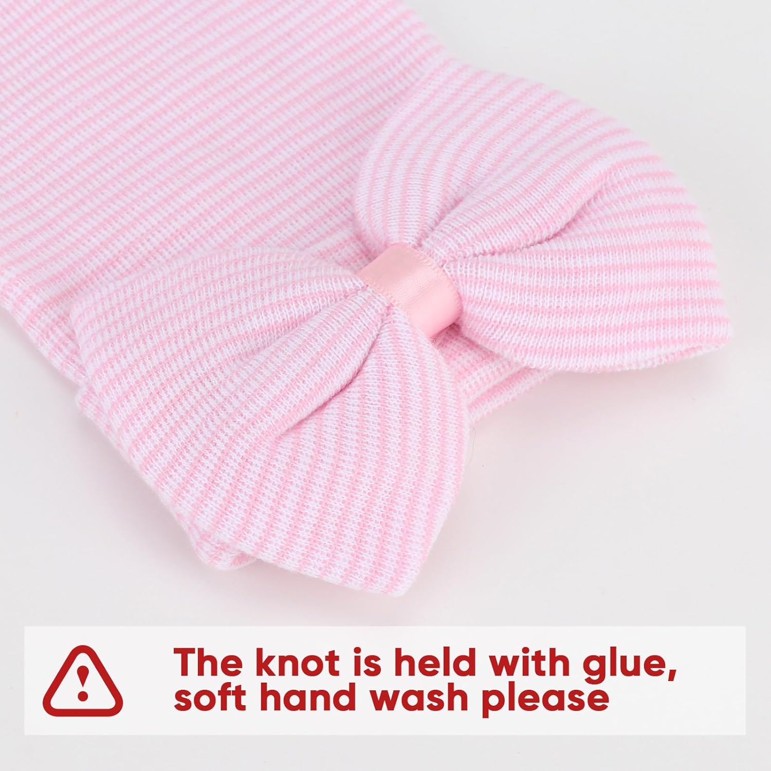 DRESHOW BQUBO 4-Pack Newborn Baby Beanie with Big Bow