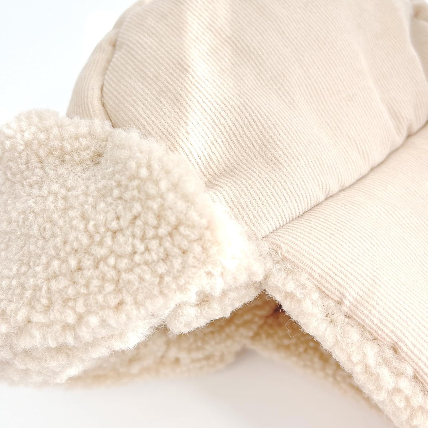 babies winter trapper hat set soft sherpa lining adjustable