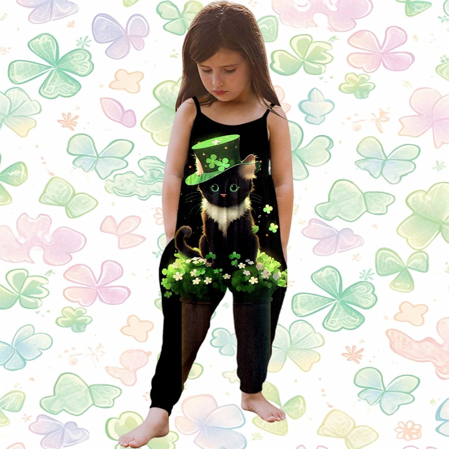 St Patricks Day Toddler Girl Outfit Set - Fun for Communication Fashion
