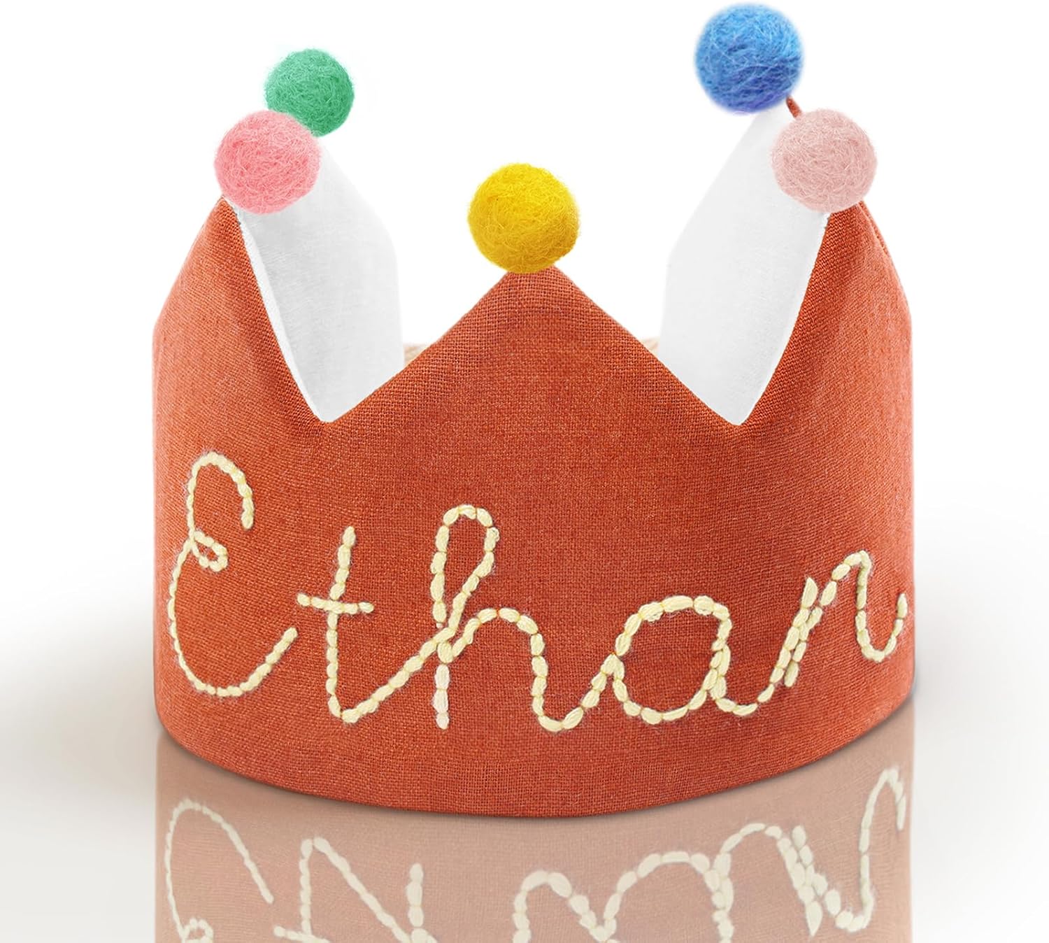 AIKERUBU Personalized 1st Birthday Crown Hat for Kids