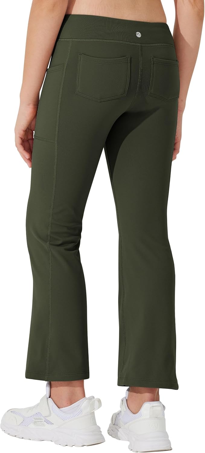Willit Girls Fleece Lined Pants Thermal Yoga setCrossover Leggings Durable Cozy