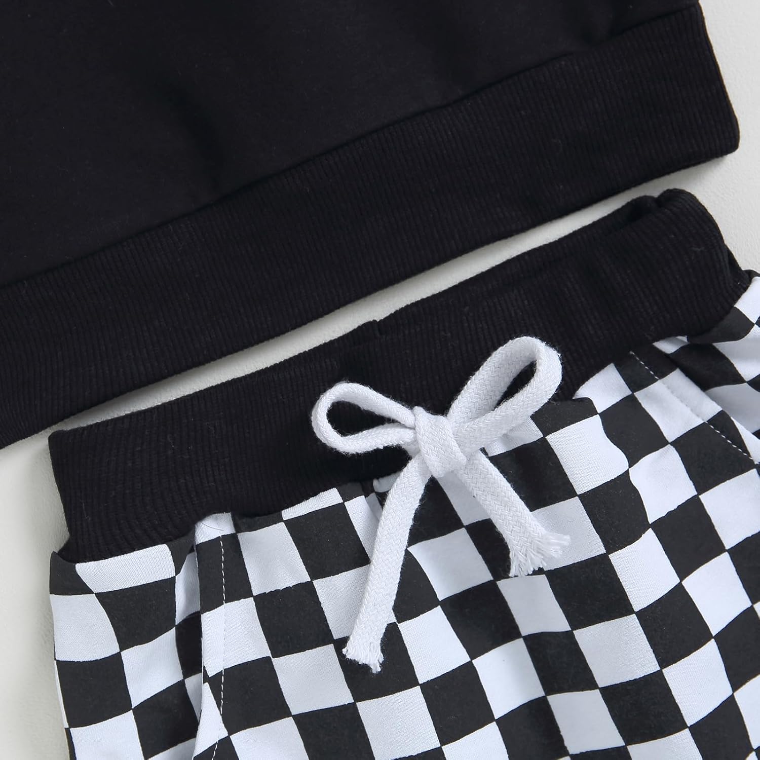 Block Check Plaid Baby Fall Winter Outfit Set