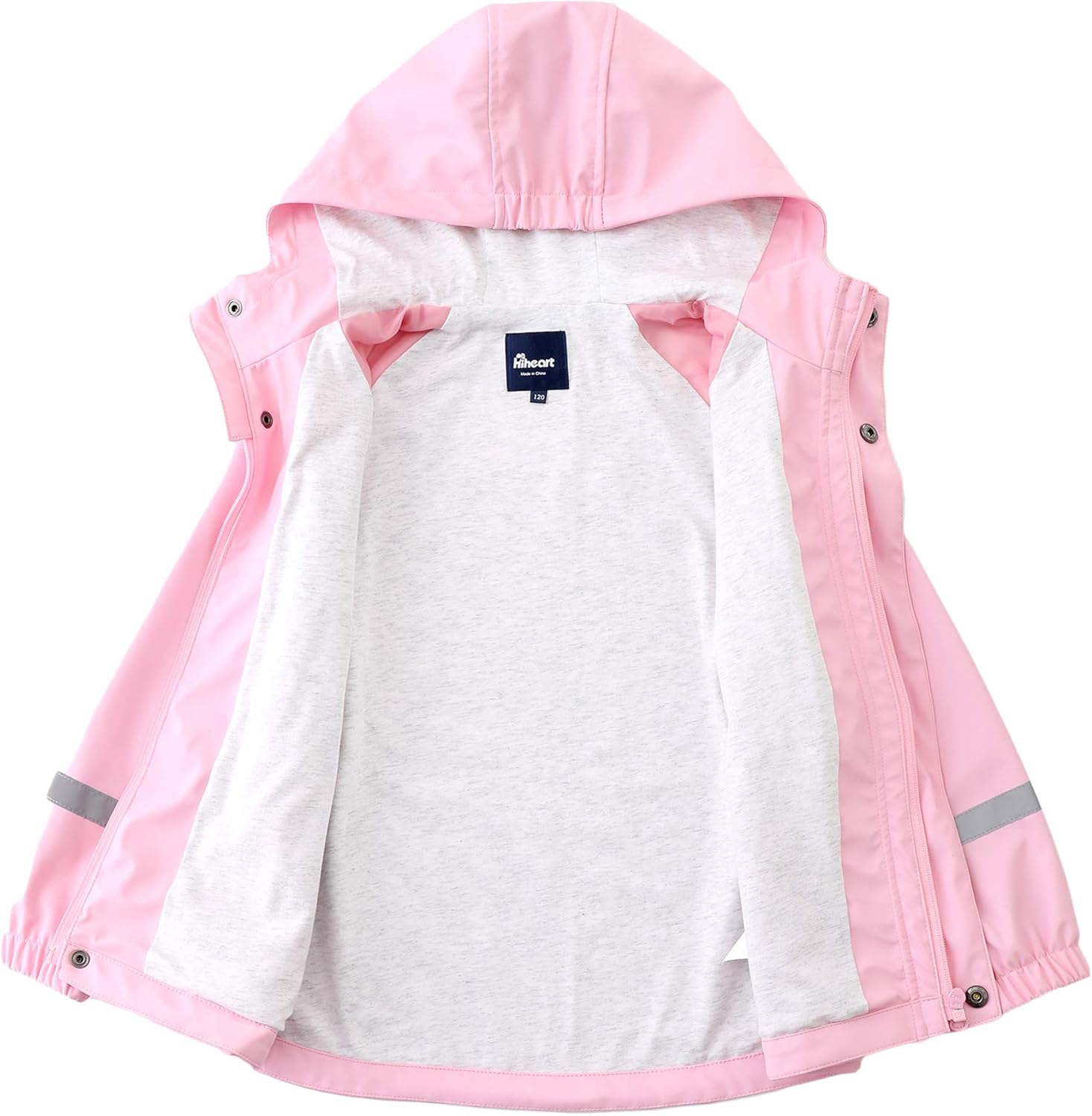 Hiheart Boys Girls Waterproof and Windproof Jackets Soft Breathable Reflective