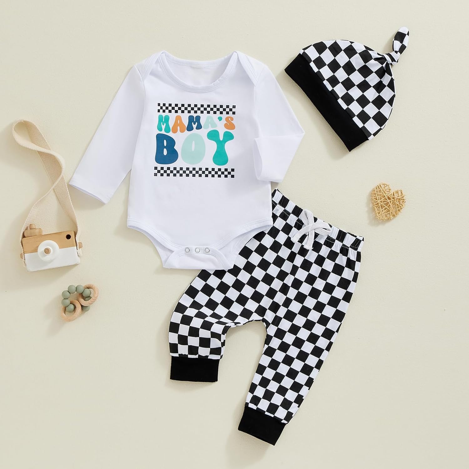 Socutebabe - Newborn Baby Boy Coming Home Outfit Set