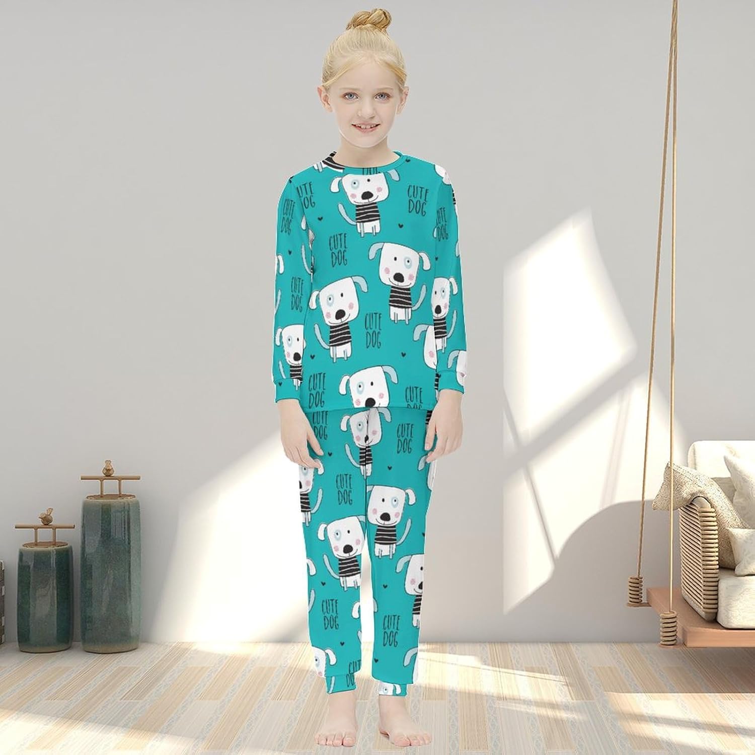 Meiko Girls Pajama Set applying theme