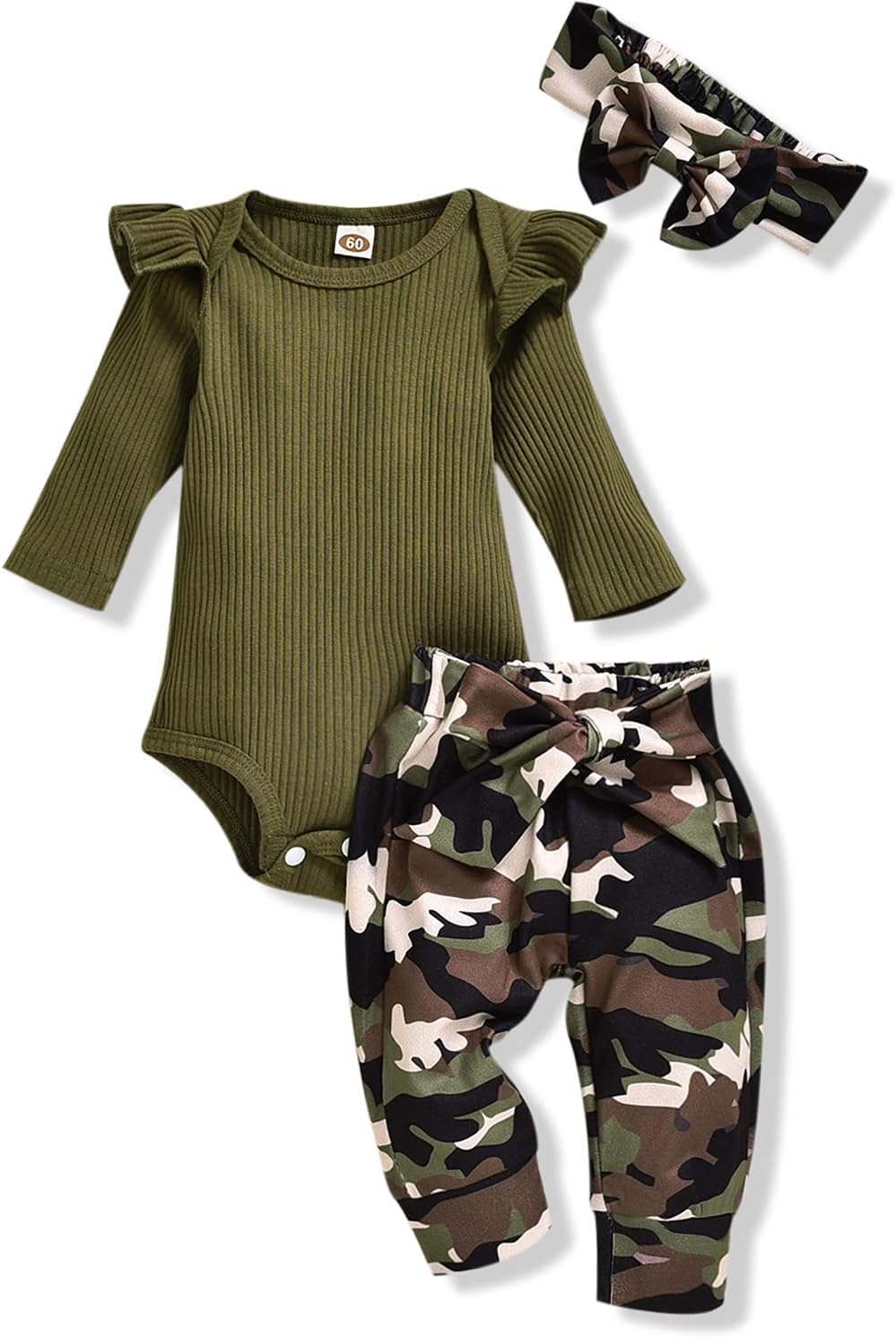 Aalizzwell Ribbed Romper for Newborns Preemies