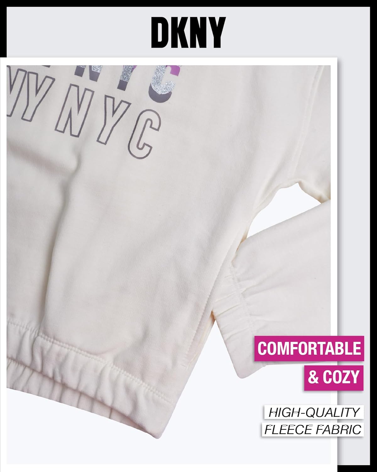 DKNY Girls Fleece Set Cozy Matching