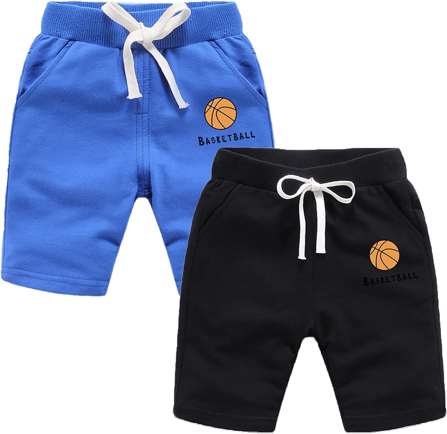 EISHOW 2-Pack Fun Basketball Shorts for Babies