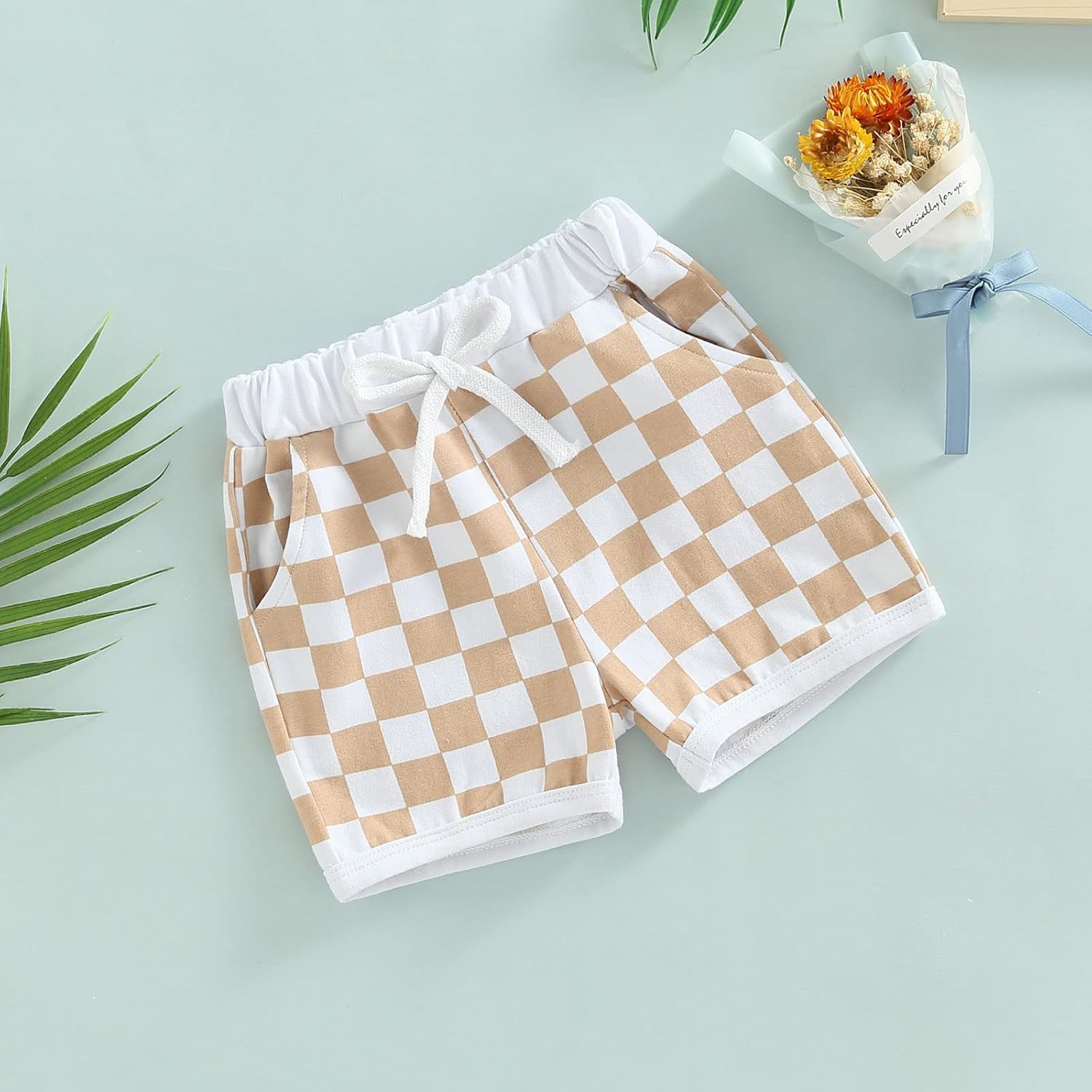 Soft Stretchy Plaid Shorts